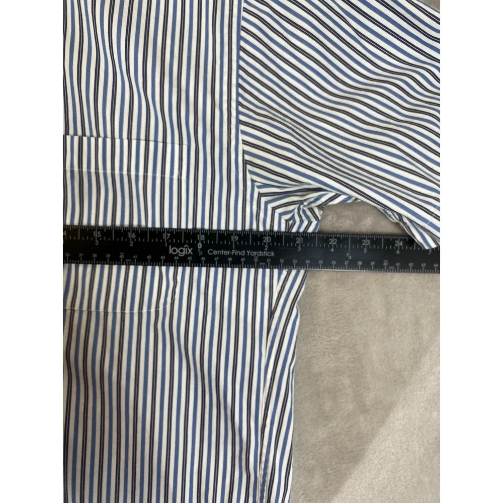 Vintage Brooks Brothers 346 Shirt Mens Small Striped *STAIN* Short Sleeve